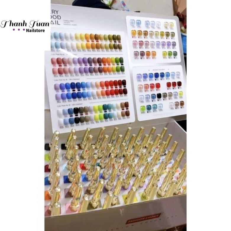Set sơn gel Very Good Nail 60 màu Chai dài nắp mạ vàng mẫu 2022 - sơn nail cao cấp  - Phụ kiện đồ nail