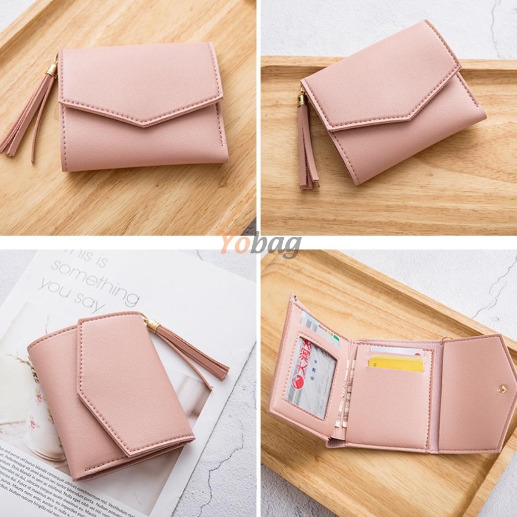 Ví nữ mini cầm tay có nhiều ngăn đựng thẻ, đựng tiền da PU Hàn Quốc VN1