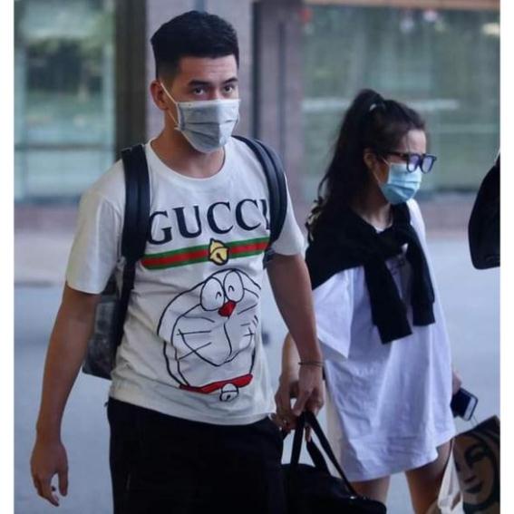áo thun tiến linh doremon, áo thun doraemon gu cci, doremon gu cci, vải cotton mịn mát, in công nghệ nhật bản