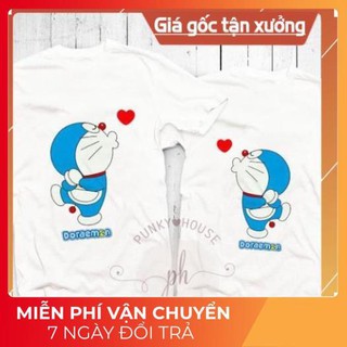 Áo thun đôi, áo cặp Tình Nhân mẫu Doremon đáng yêu S4CODE09