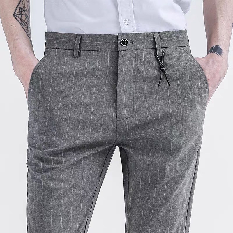 (Ảnh thật+video) Quần tây âu nam cao cấp kẻ sọc vải đẹp hàng tốt chất lượng cao | BigBuy360 - bigbuy360.vn