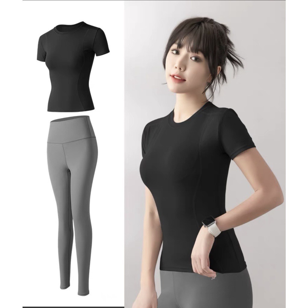 Áo thun trơn tập gym yoga thể thao nữ TYM vải cao cấp co dãn A001 - TYM FASHION