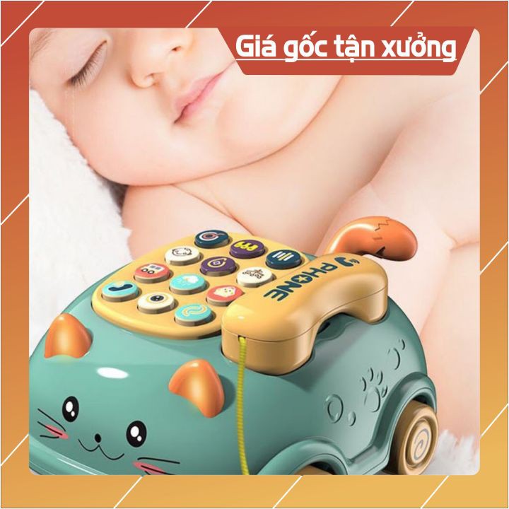 [Mẫu❤️mới🧡2021] Điện thoại đồ chơi phát nhạc cho bé -Đồ chơi thông minh tích hợp 64 bài hát  (Kích thước 15,3 x 12,4