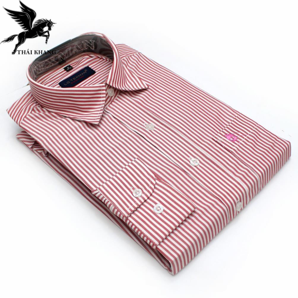 Áo sơ mi dài tay nam trung niên kẻ sọc vải Cotton cao cấp mềm mại bền màu không nhăn không xù lông | BigBuy360 - bigbuy360.vn