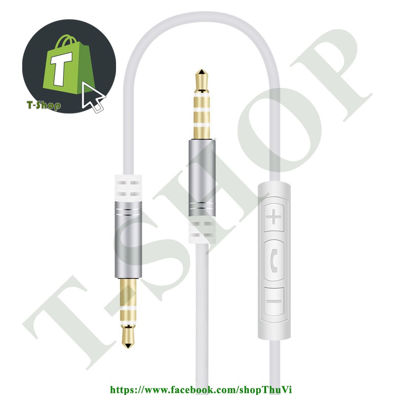 Cáp âm thanh AUX có mic và chỉnh âm