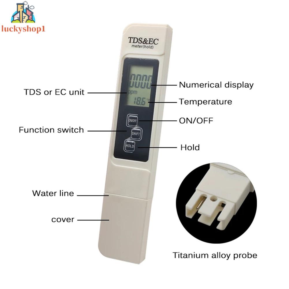 ❤❤❤(Hot products for family life)Salinity Temp Tester Handheld High Accuracy Tools Water Drinking Water