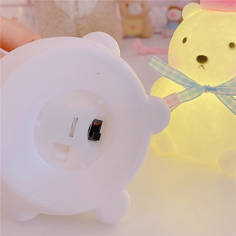 Đèn led PUHA, đèn ngủ mini hình con thỏ, gấu, vịt dễ thương decor phòng đẹp