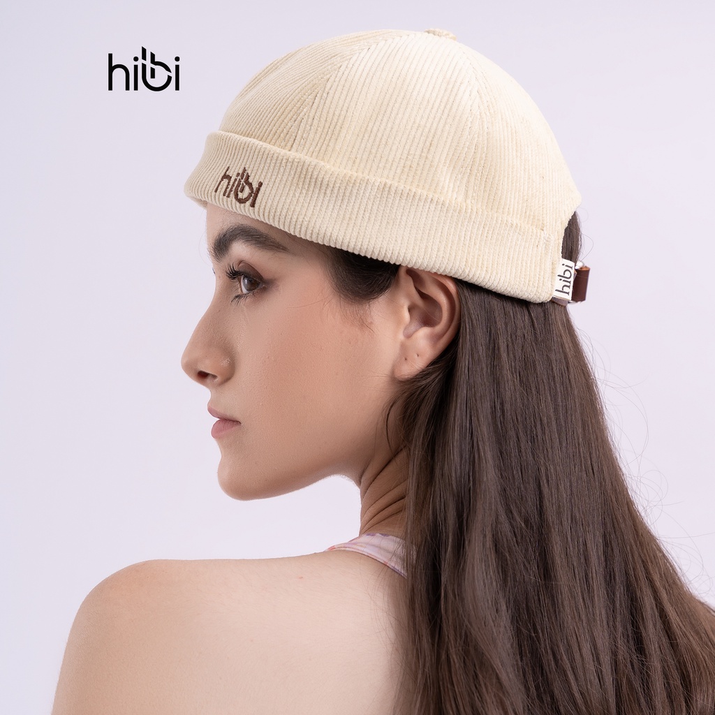 Nón không vành Hibi Sports A008 thêu 2D chữ basic, vải nhung tăm cao cấp
