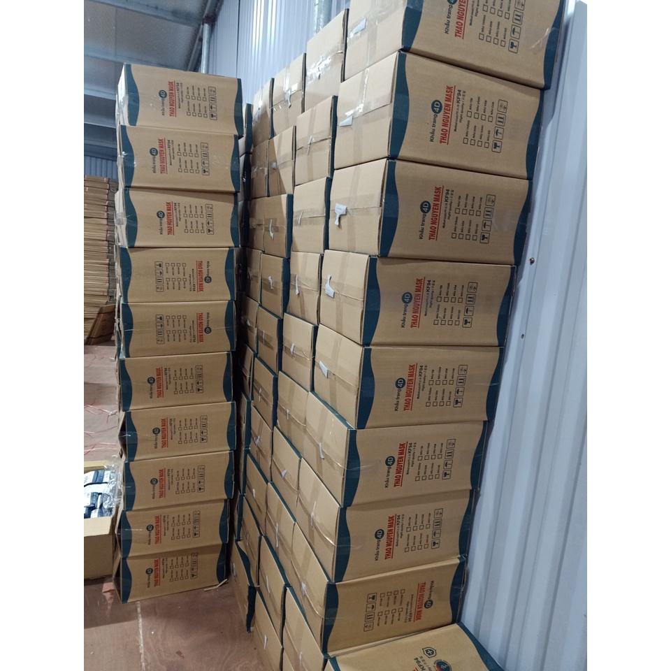 Free Ship - 1 Thùng 300 Cái Khẩu trang 4D KF94 TN MASK Hàn Quốc chống bụi mịn và kháng khuẩn