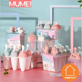 Khuôn Làm Kem 6 ô Có Thể Dùng Làm Khay Đá Hình Dáng Dễ Thương