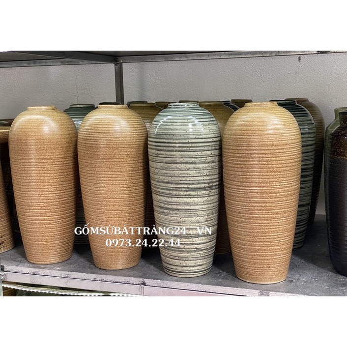 LỌ HOA ĐẸP DÁNG XUÔNG MIỆNG NHỎ CAO 32 cm BÌNH HOA CẮM CÀNH LỰU TUYẾT MAI