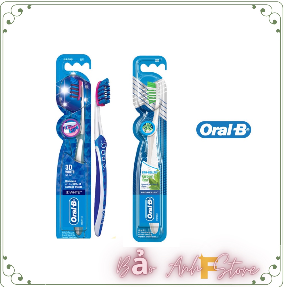 Bàn chảy đánh răng ORALB 3D White Soft /oral b Pro-Health Green Tea