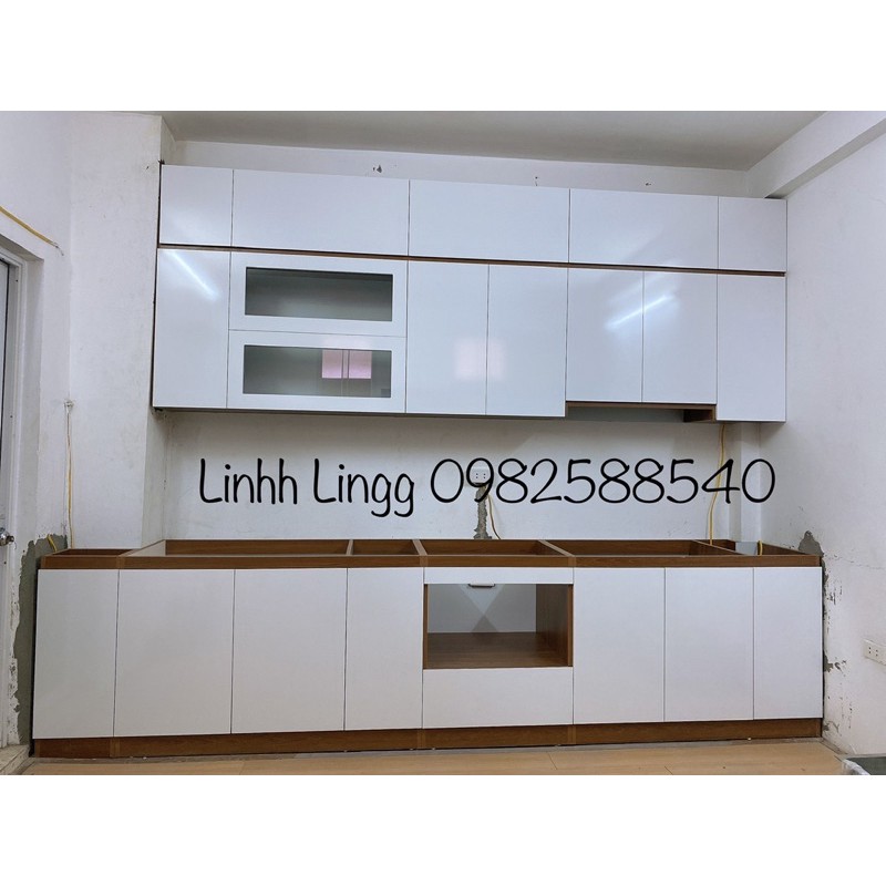Hệ tủ bếp cao cấp gỗ công nghiệp MDF hiện đại sang trọng ( ảnh thật shop thi công)