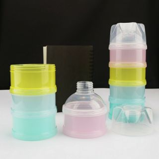 Khay/hộp chia sữa, thức ăn 3 ngăn tiện dụng