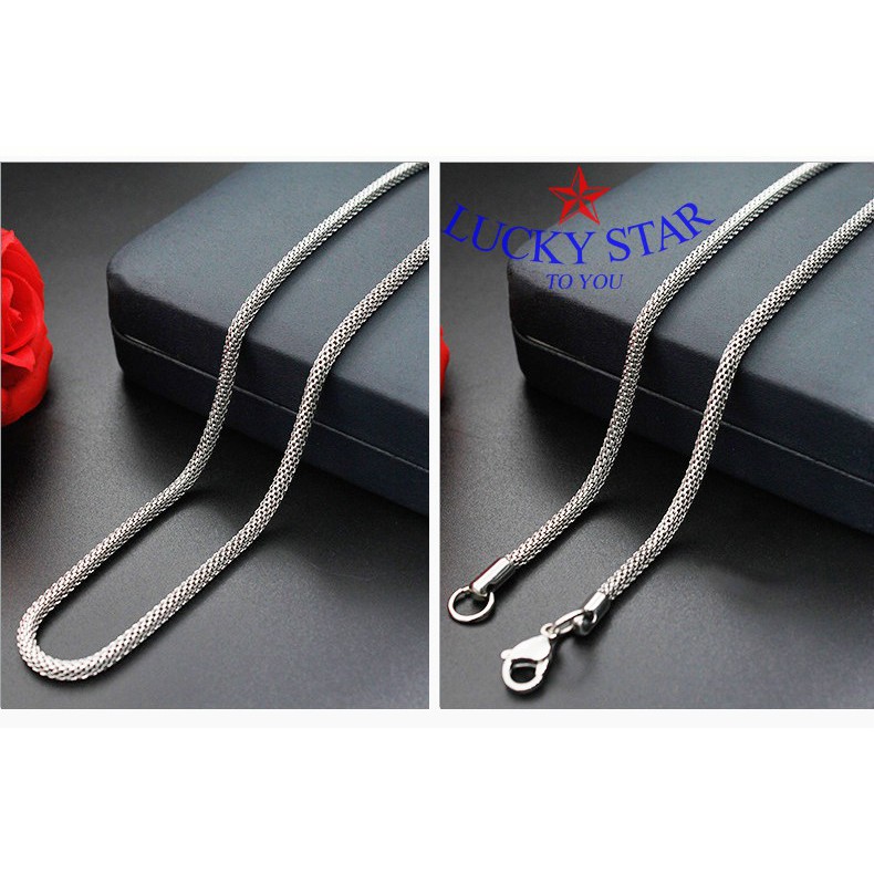 Dây chuyền nam xích cuộn kiểu da rắn độc đáo thời trang không đen