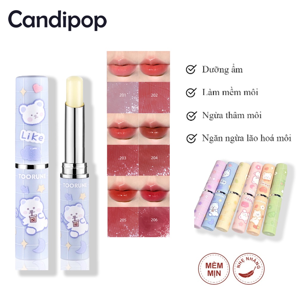 Son dưỡng môi Toorune Love Bear căng bóng màu sắc tự nhiên Candipop