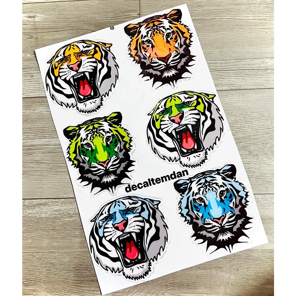 DDXM - V11BN - NGUYÊN TỜ DECAL TEM NỔl HÌNH CON HỔ ( CỌP ) ĐỦ MÀU