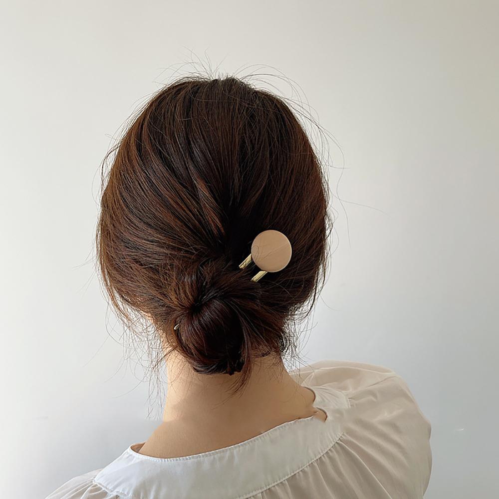 Kẹp Tóc Hợp Kim Gỗ Đơn Giản WMES15H Cho Nữ