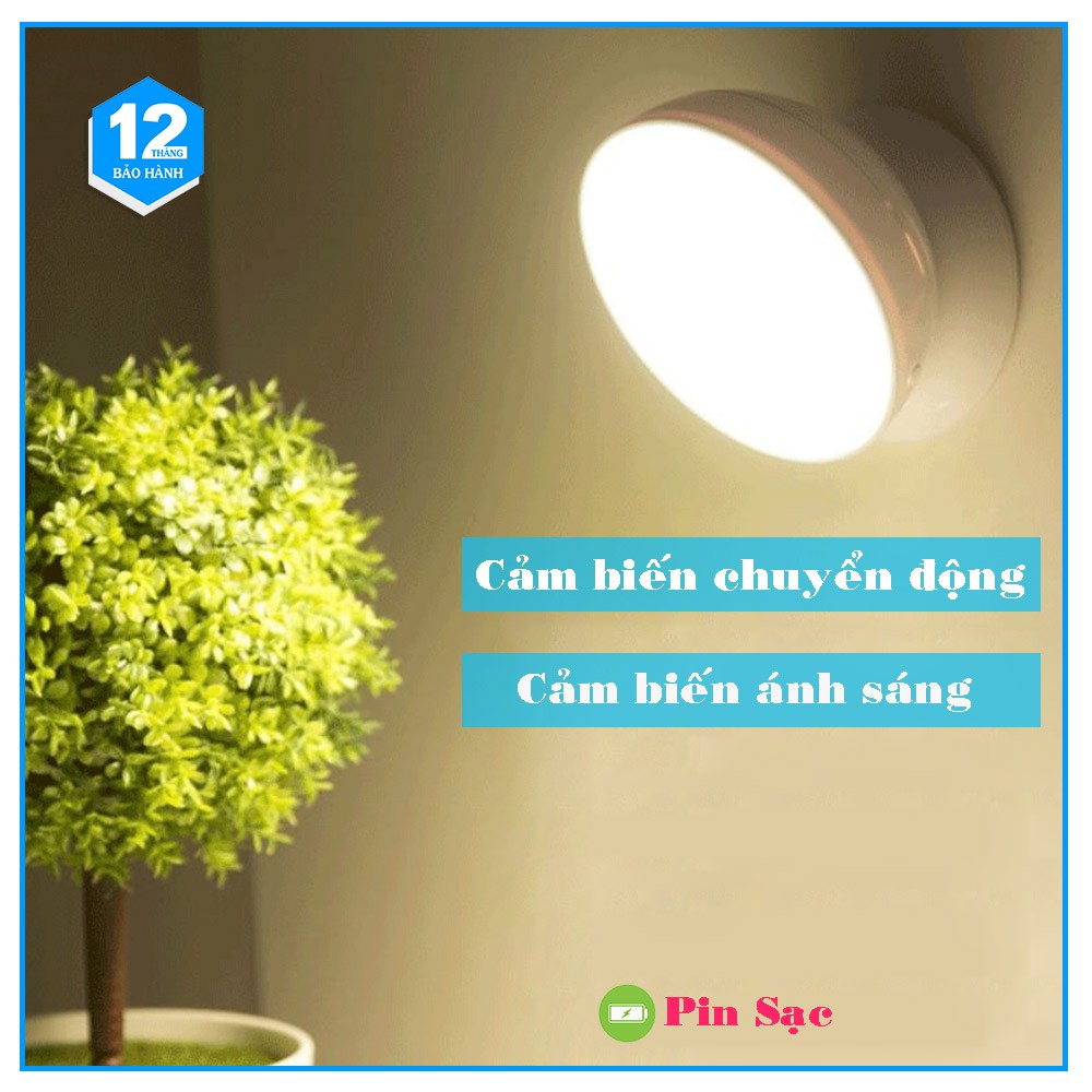 Đèn LED Không Dây Cảm Biến Chuyển Động Tự Phát Sáng Pin Sạc Tích Điện Dùng Cho Cầu Thanh Hành Lang
