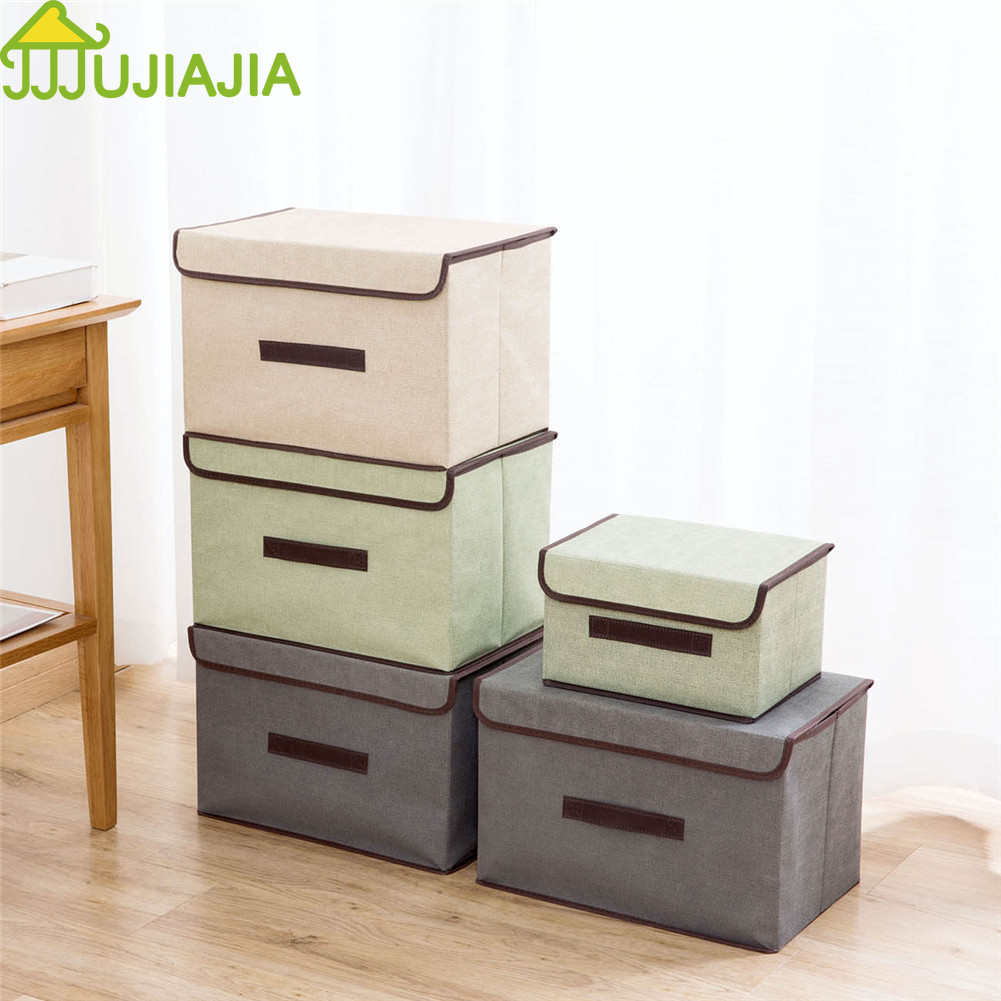 Bộ 2 Hộp JUJIAJIA Chất Liệu Vải Không Dệt Cỡ Lớn Thích Hợp Đựng Đồ Chơi Đa Dụng