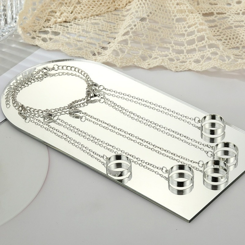 Vòng Đeo Tay Dạng Mở Bằng Bạc Nhiều Màu Sắc Có Thể Điều Chỉnh Cho Cặp Đôi