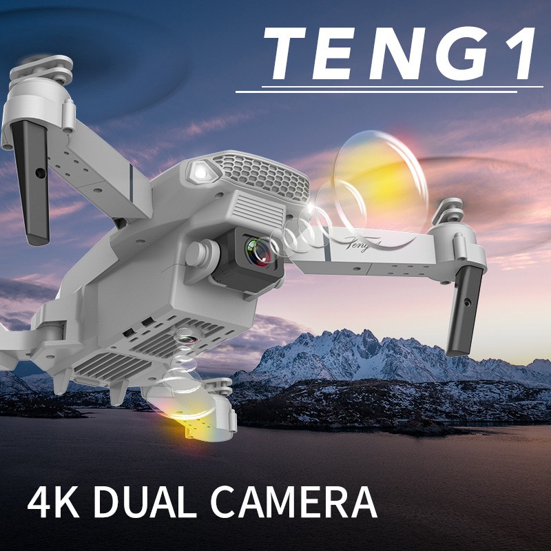 Flycam E88 2022 - camera 4K giá rẻ mắt quang - túi đựng