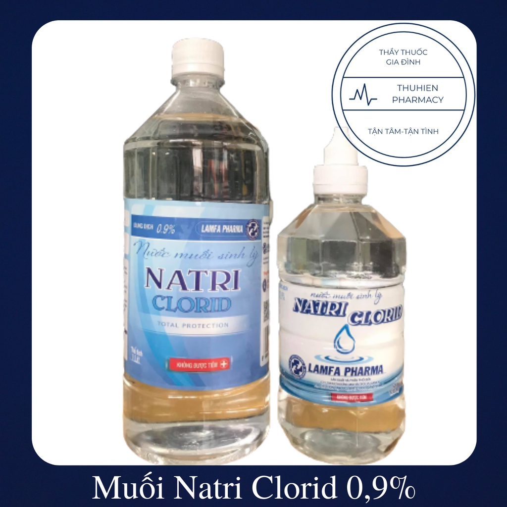 Nước muối sinh lý Natri Clorid 0.9% Chai 1000ml