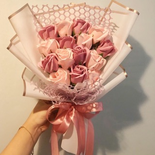 Bó hoa sáp 15 bông đủ màu - Tặng thiệp