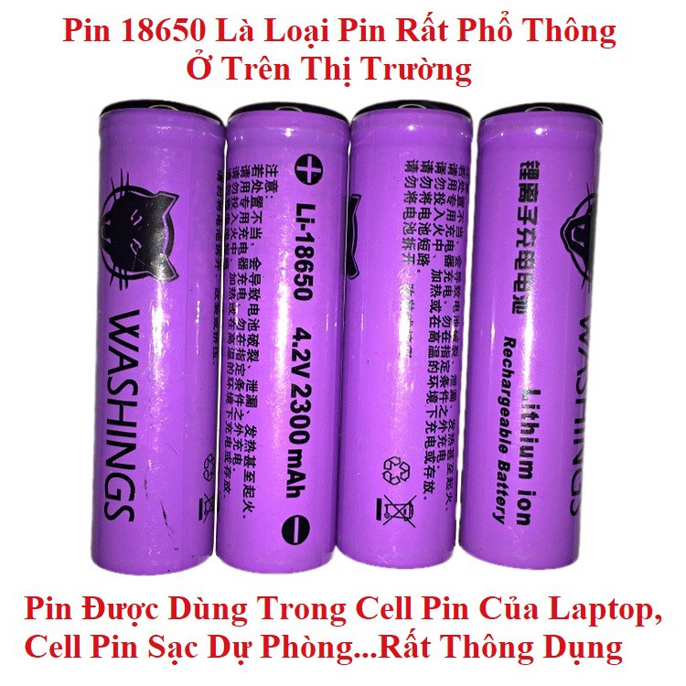 Pin Sạc Cho Đèn Pin, Cell Pin Cho Pin Dự Phòng, Pin Laptop, Pin Sạc 18650