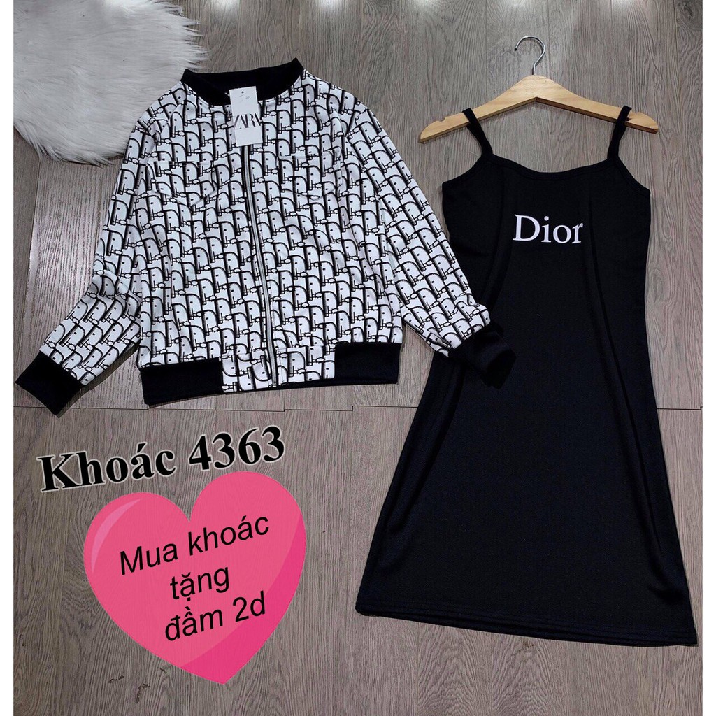 4363- 4353-Trắng Khoác BIG SIZE hoạt tiết D.I.O.R - SN<130 | BigBuy360 - bigbuy360.vn