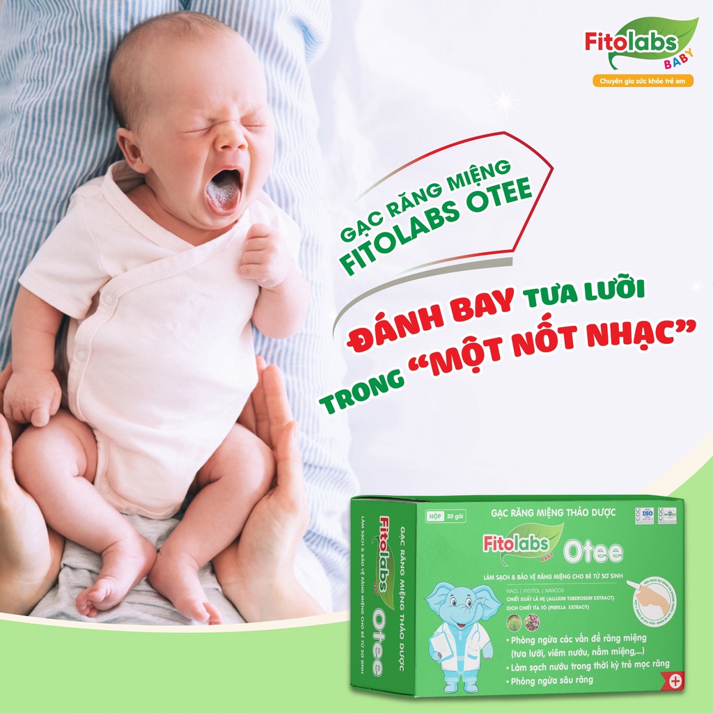 Gạc răng miệng thảo dược Fitolabs otee vệ sinh khoang miệng tưa lưỡi cho bé từ sơ sinh.suckhoechomoinha