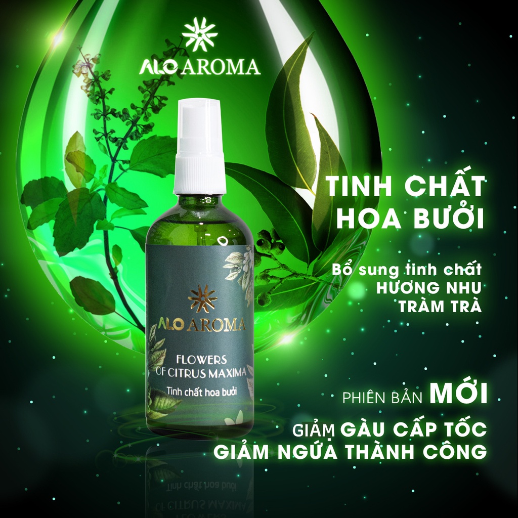 Xịt dưỡng tóc 10 loại thảo dược Version Ngừa gàu giảm ngứa, mọc tóc siêu đỉnh, thơm dễ chịu AloAroma Hair Lotion 100ml