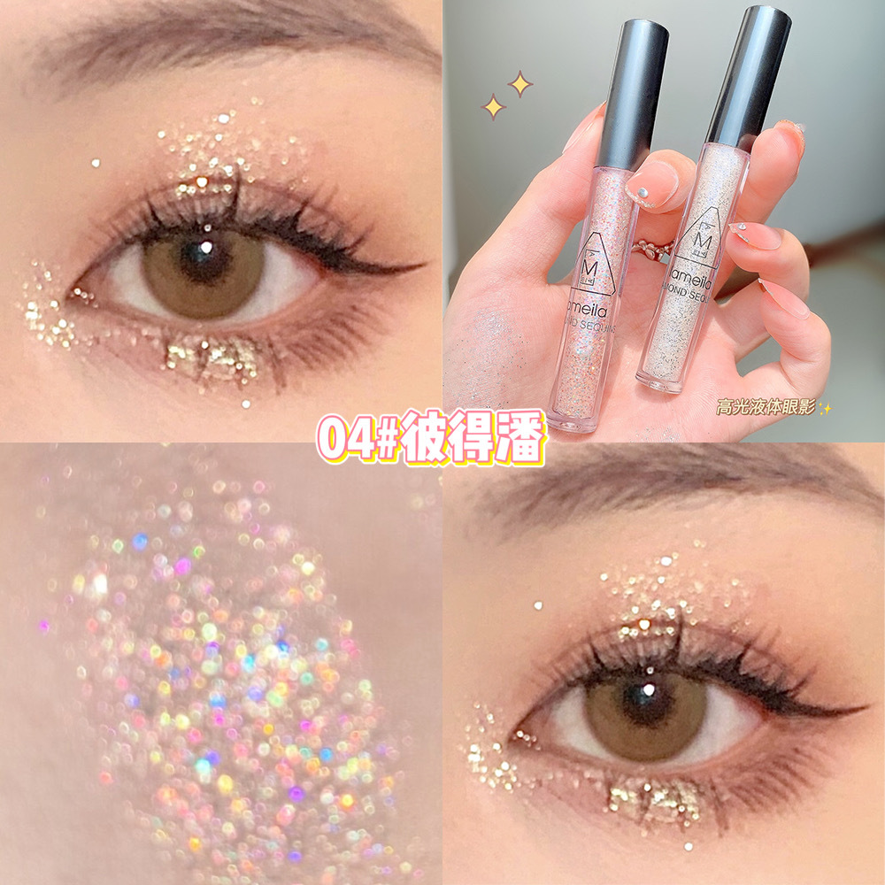 Phấn mắt dạng lỏng có 4 màu lấp lánh độ bóng cao