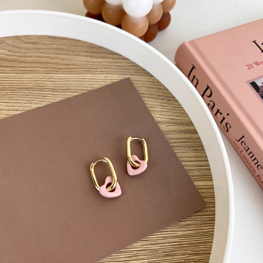 [Ts] Khuyên Tai Lủng Lẳng Xỏ Lỗ Xỏ Khuyên Màu Kẹo Ngọt Trang Sức Đi Dạo