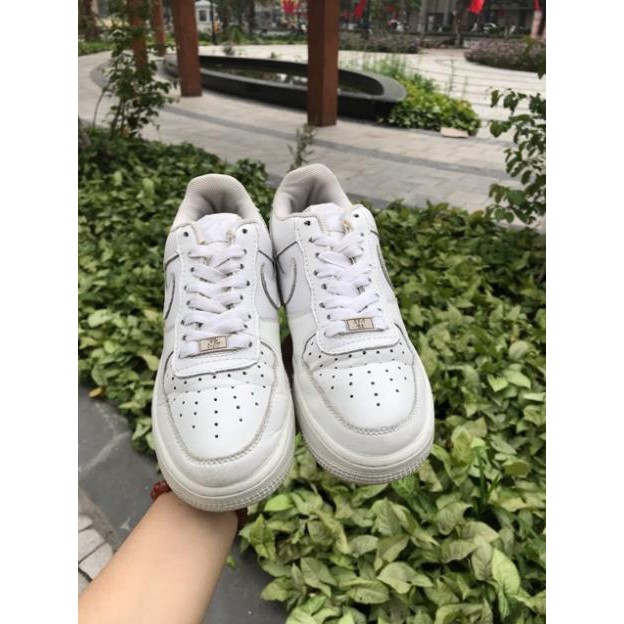 Xả 12.12 [Hàng Auth] Giày Nike af1  nữ chính hãng 2hand full box (giày air force trắng ) . : : ' ' 2021 L :