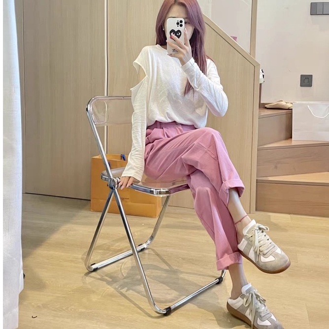 Áo thun tay dài nữ xẻ vai ANHSTORE , chất xược cotton thời trang