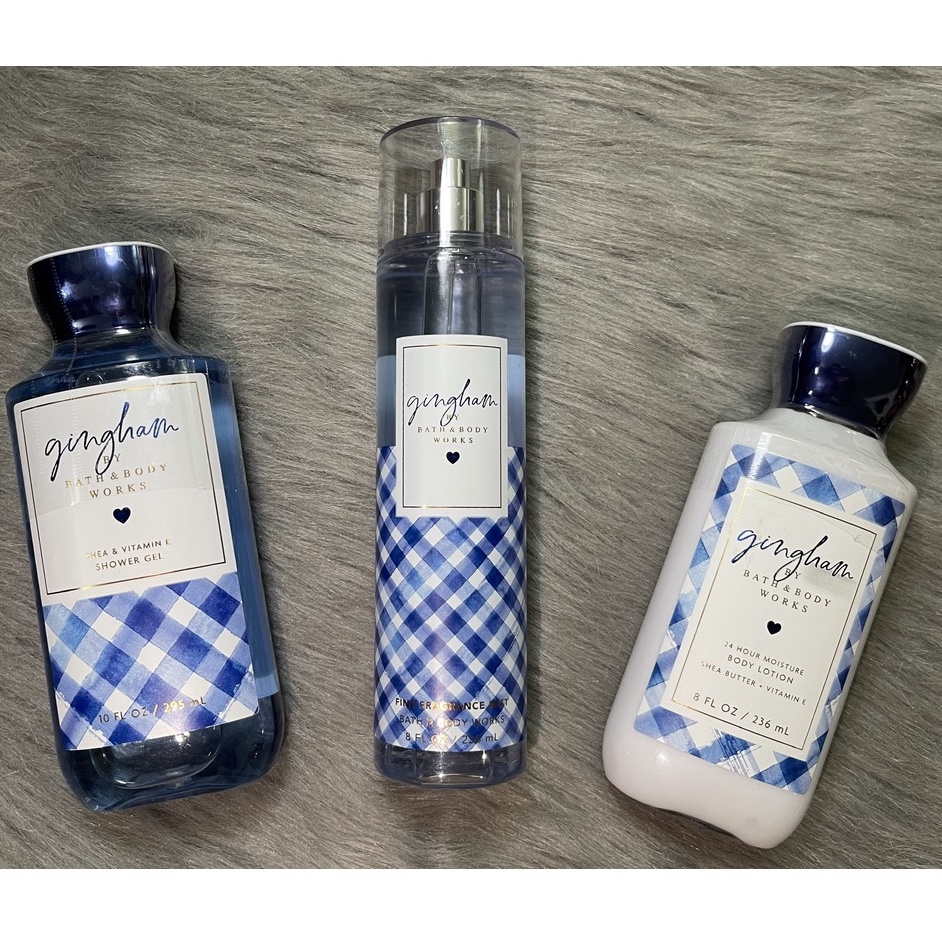 [Auth] Gingham - Dòng sản phẩm Sữa Tắm, Lotion, Xịt Thơm toàn thân Bath &amp; Body Works