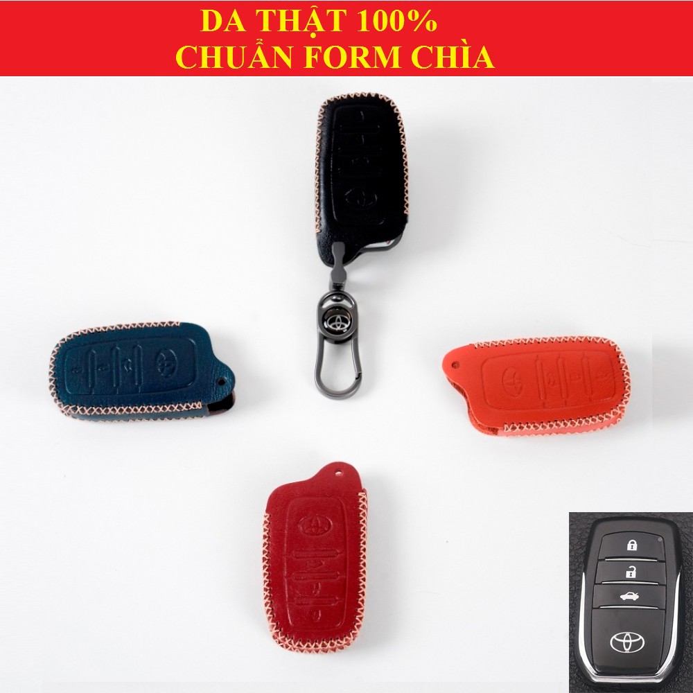 Bao Da Chìa Khóa Toyota Da Thật 💎FREESHIP💎 Bao Da Chìa Khóa Oto Cross Vios Camry Fortuner Altis ... Bảo Hành 1 Năm