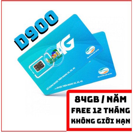 SIM 4G viettel - D900 TẶNG 7GB/THÁNG - {Mua 1 lần dùng cả năm}