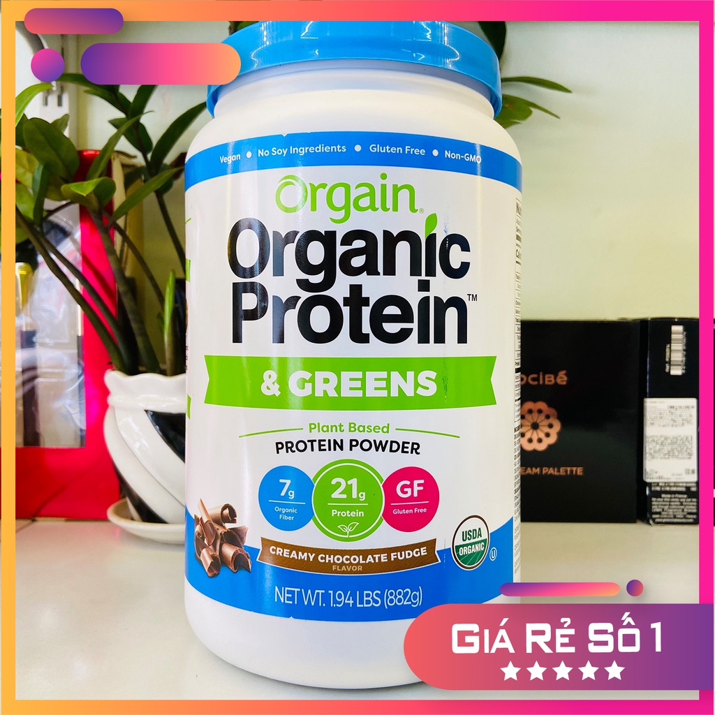[Hot Deal] Bột Protein Orgain Organic Protein Greens hương Socola 882g