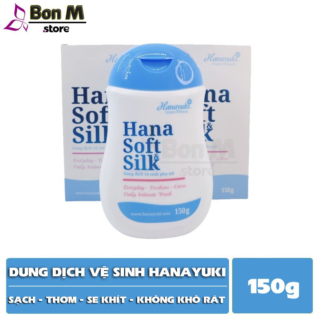 Dung Dịch Vệ Sinh HANA SOFT &amp; SILK - Làm Sạch, Chăm Sóc Vùng Kín Hằng Ngày (150g)