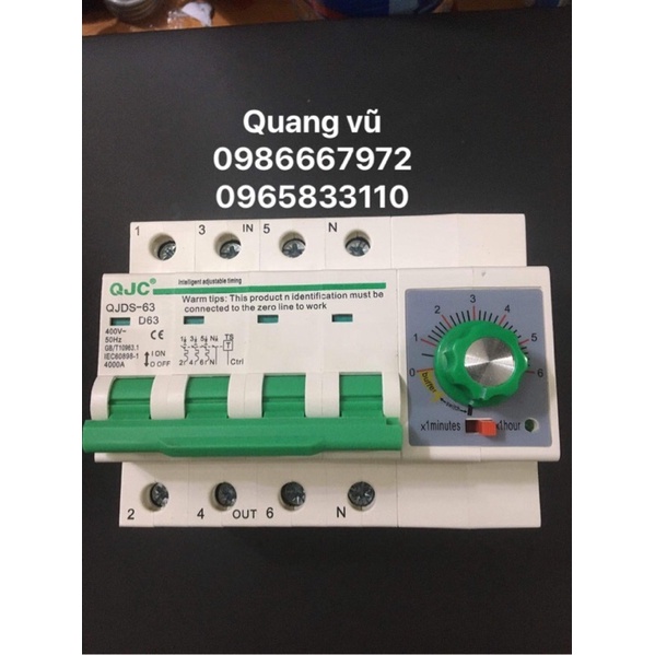 Aptomat hẹn giờ 3 pha 63a 4 dây