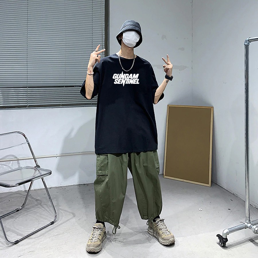 Áo thun phản quang Tay Lỡ Nam Nữ Gundam