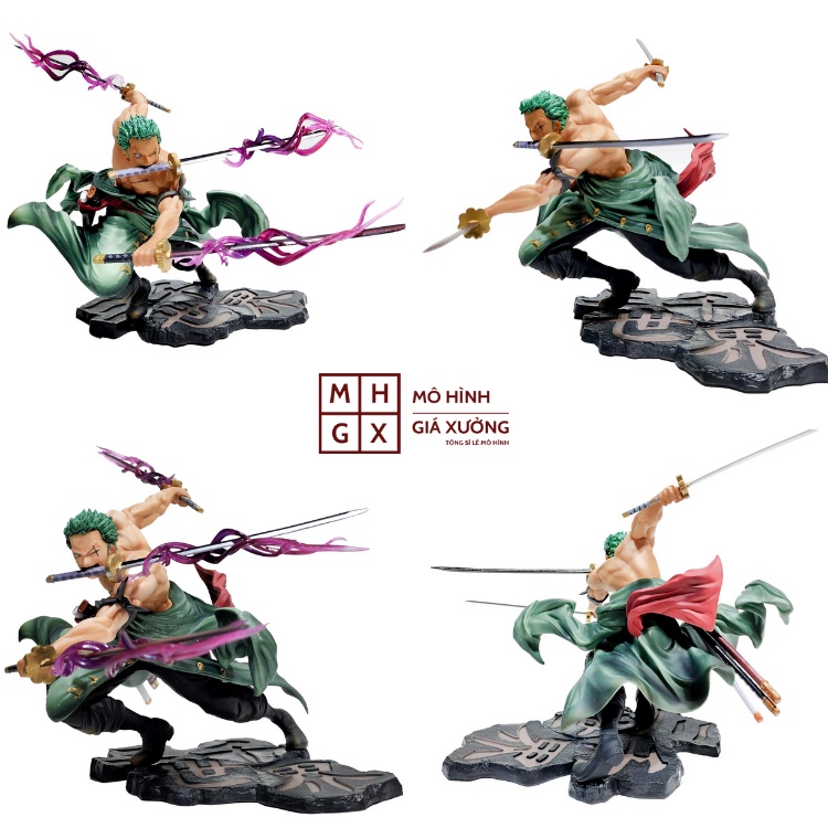 Mô hình One Piece Zoro 3000 thế giới có 2 đầu 3 vòng hắc kiếm  cao 21cm nặng 800gram bản cao cấp , figure mô hình anmie