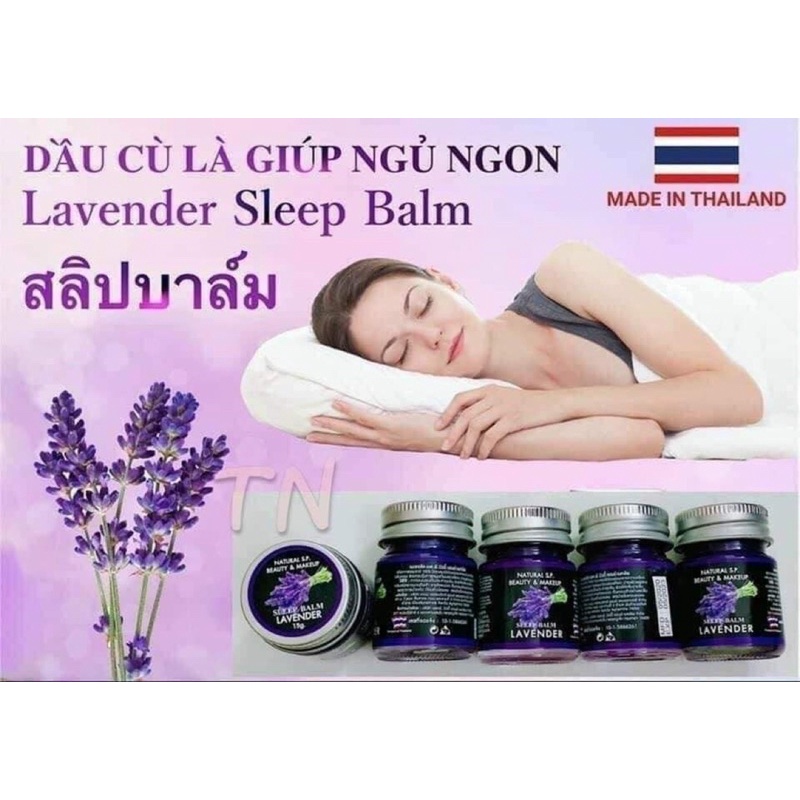 01 Lọ Dầu Cù Là Giúp Ngủ Ngon Lavender 15gr Chính Hãng Thái Lan