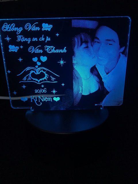 Đèn ngủ led 3d, quà tặng ~miễn phí khắc nội dung theo yêu cầu