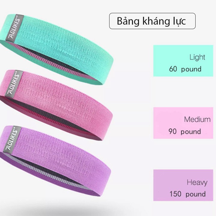 [Mã MASK2610K giảm 10K đơn từ 50K] Dây kháng lực tập chân mông squat Aolikes RB3604