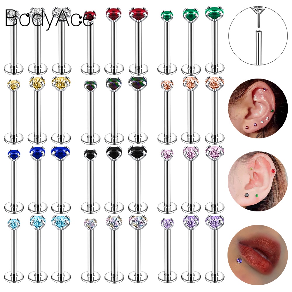 Khuyên xỏ môi hoặc các vị trí khác trên cơ thể bằng thép không gỉ