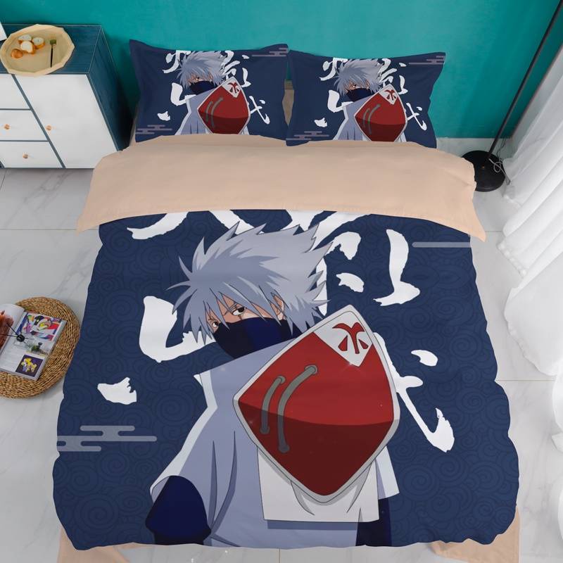Bộ Chăn Ga Và Vỏ Gối 3 Trong 1 In Hình Naruto Sasuke