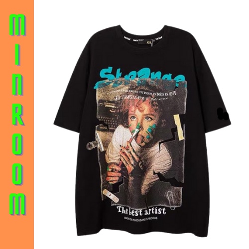 Áo Phông Tay Lỡ Form Rộng Min Room, Áo Thun Unisex Freesize Nam Nữ ART ATART